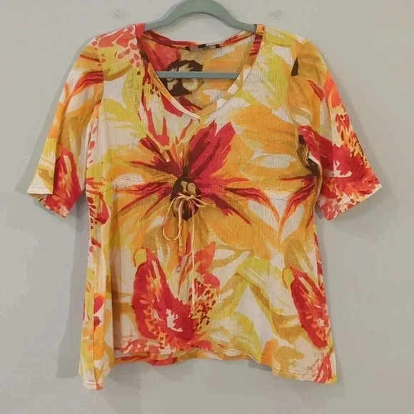 Jones New York‎ Floral Top size Medium Petite - Picture 1 of 8